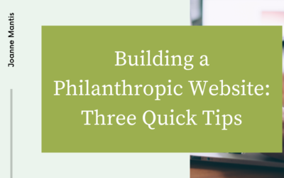 Building a Philanthropic Website: Three Quick Tips